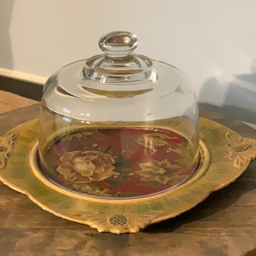 French Farmhouse Glass Cloche & Display Set Dome